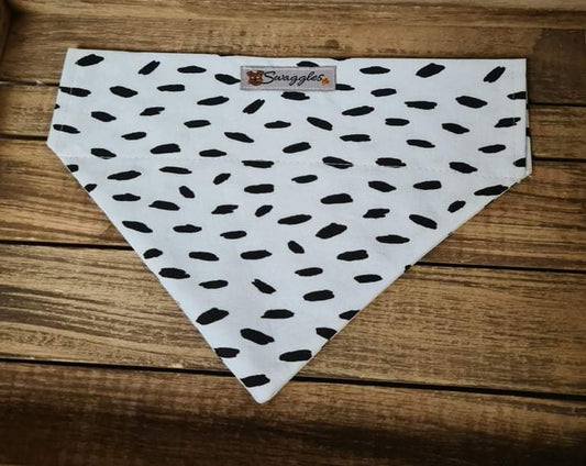 White Brush Strokes Bandana