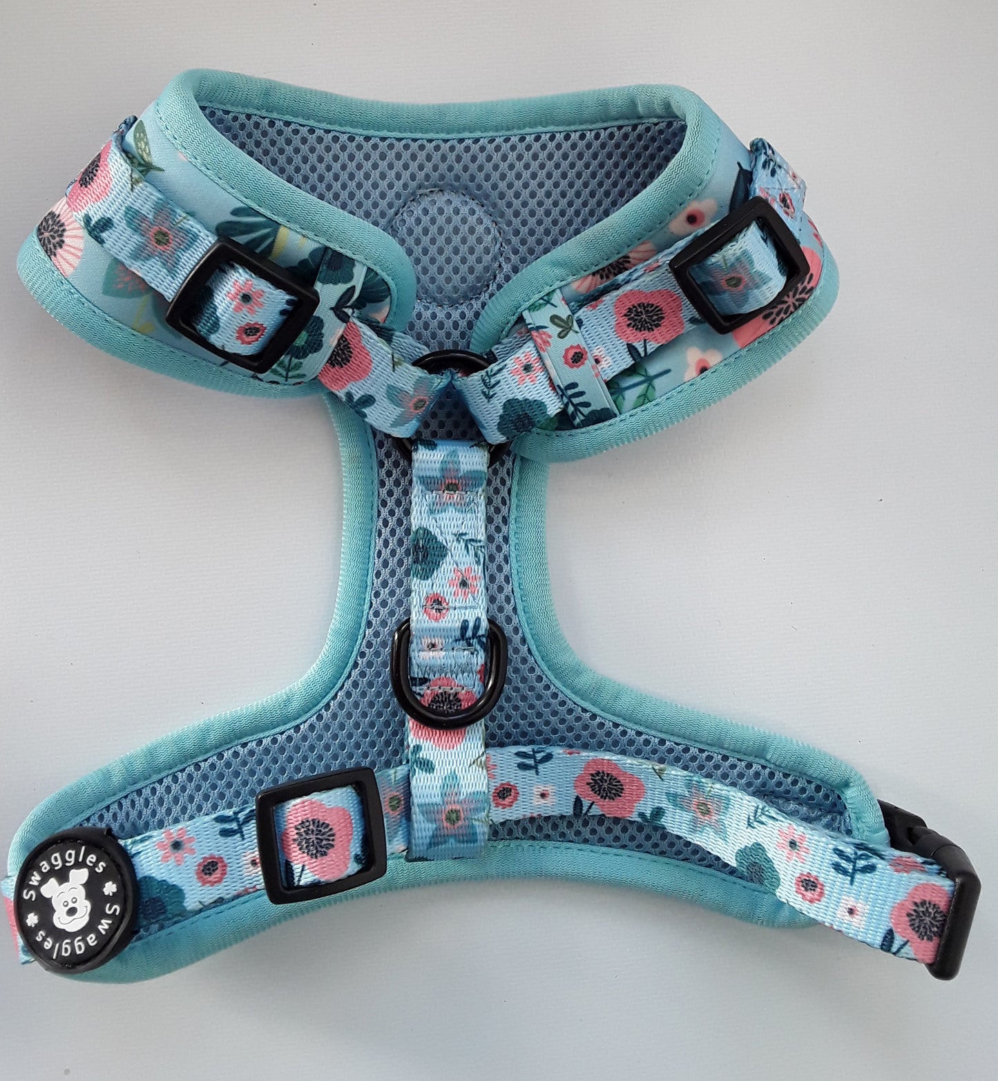 Blue and Pink Scandi Floral Harness